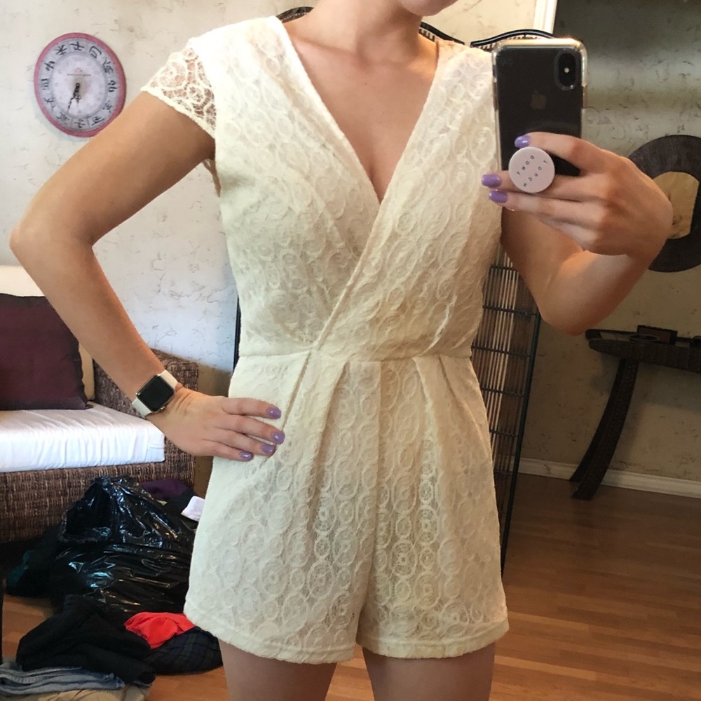 White Lace Romper